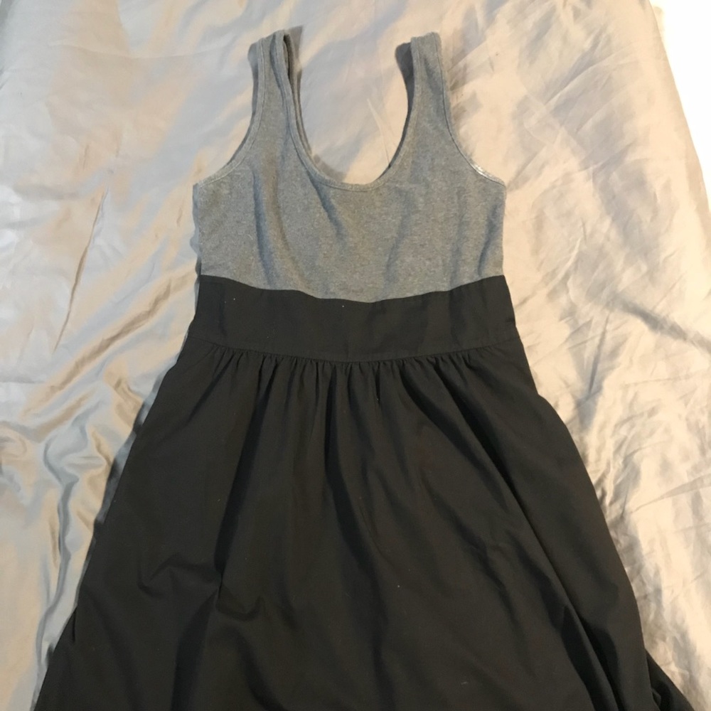 Express Skater Dress - Black and Grey